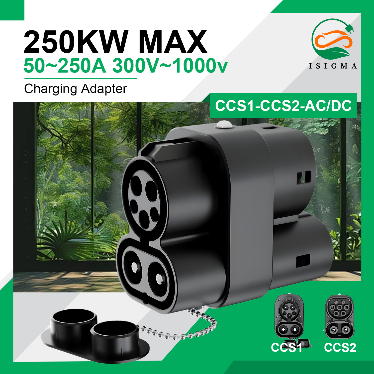 Ccs2 To Ccs1 Fast Charge Adapter 250Kw - محول شاحن CCS1 إلى CCS2 بقدرة